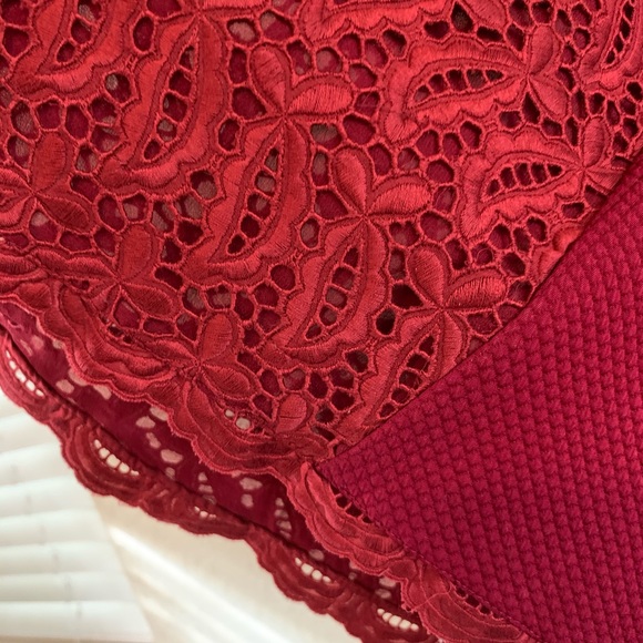 Alexander McQueen red lace/cotton flared dress - Picture 4 of 8